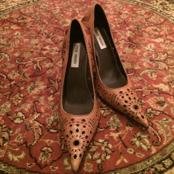 Beige Laser-cut Stilettos