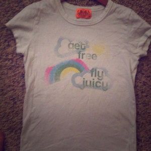 White juicy couture top small "be free, fly juicy"