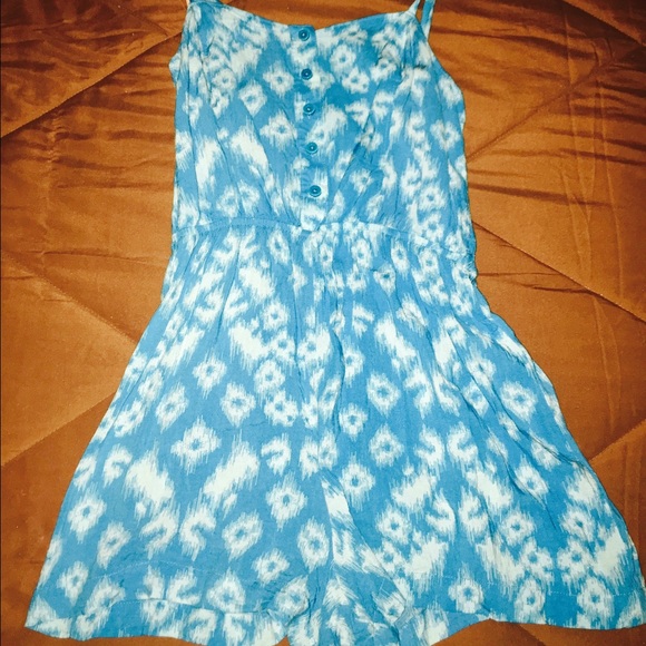 Blue cheetah romper.