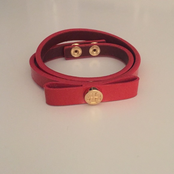 Tory Burch orange wrap bracelet never worn!!