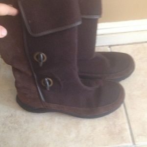 Lands end - winter brown two toned boots size 9