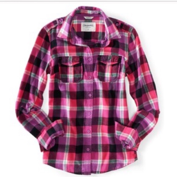 Aeropostale plaid button up!