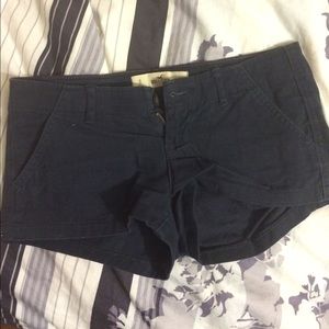 Blue low rise hollister shorts