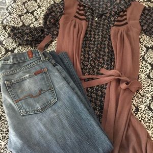 Chick 3 piece Boho outfit 7 for all Mankind Buckle