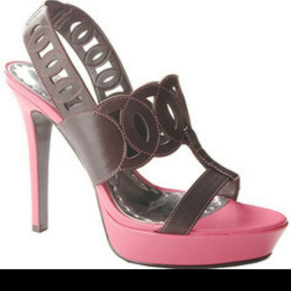 BCBG Alga pink and brown heels 🎉🎉Final Price🎉🎉