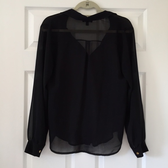 Bebe Chiffon Button-Up - Picture 2 of 2