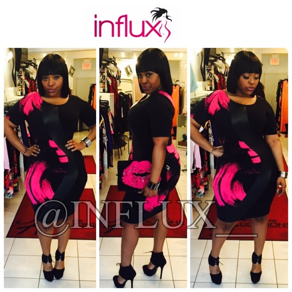 Swirl body con dress