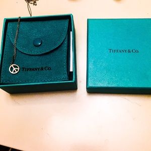 100% Authentic Tiffany Peace Sign Necklace