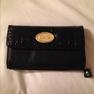 Black and gold wallet