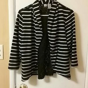 Black and white blazer