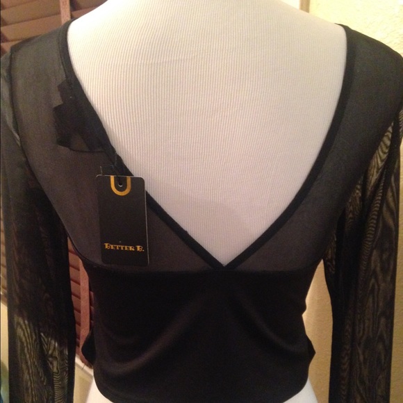 NWT • Black Crop Top - Picture 3 of 4