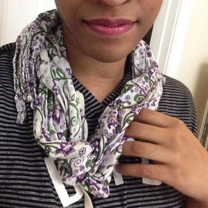 Purple flower scarf