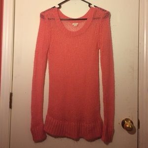 Aerie crotchet sweater in peach