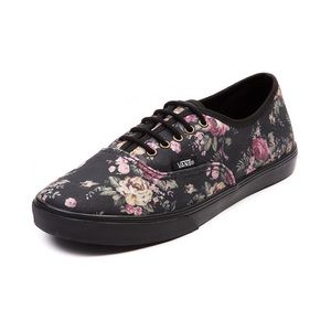 Black Floral Vans
