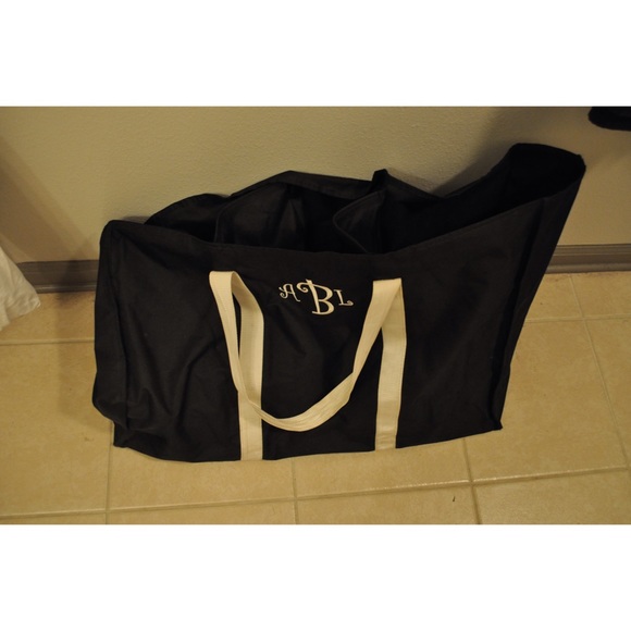 Black Monkgrammed Laundry Bag