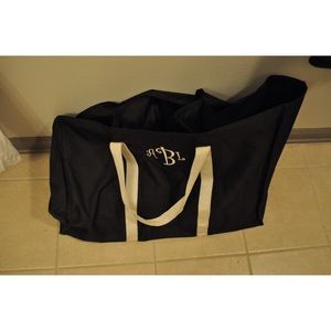 Black Monkgrammed Laundry Bag