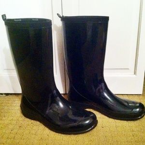 Kamik Black Rubber Rain Boots