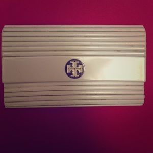 Silver Tory Burch clutch