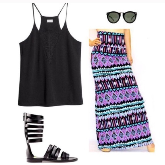 🌺️HP 11/21, 3/11🌺BEAUTIFUL SLINKY, COLORFUL MAXI - Picture 2 of 2