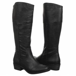 Mia girl black plantation riding zip up boots