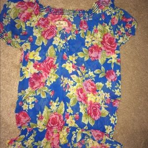hollister floral blouse