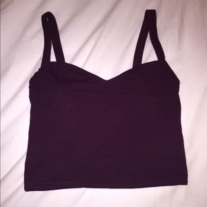 maroon crop top