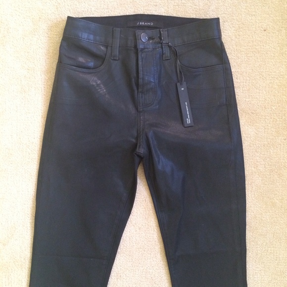 •SOLD• J Brand Coated High Rise Black Skinny - Picture 2 of 3