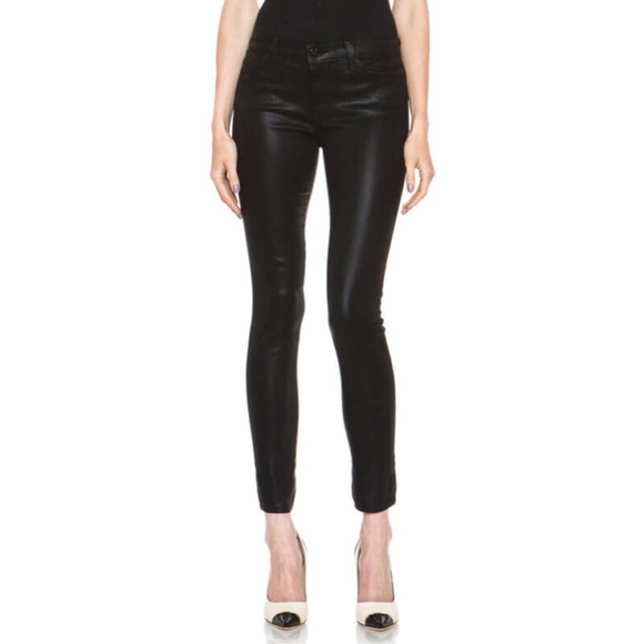 •SOLD• J Brand Coated High Rise Black Skinny - Picture 3 of 3