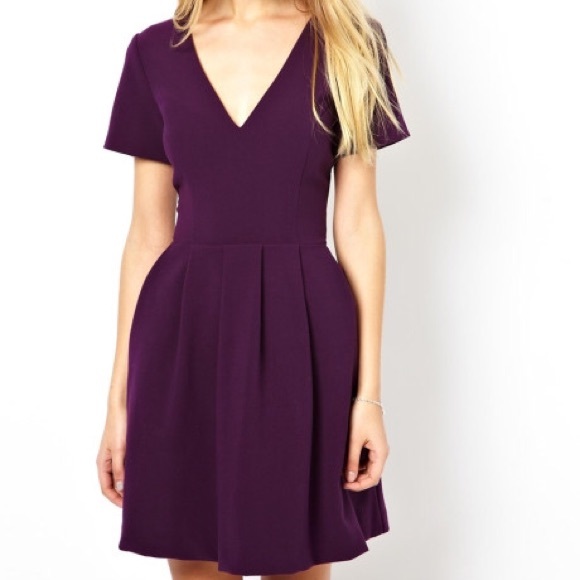 Asos Skater Purple Dress