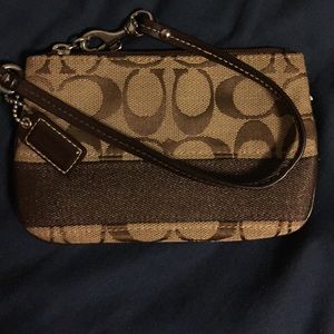 100% authentic coach wristlet