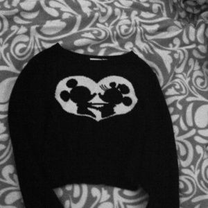 Mickey and Minnie cropped sweater