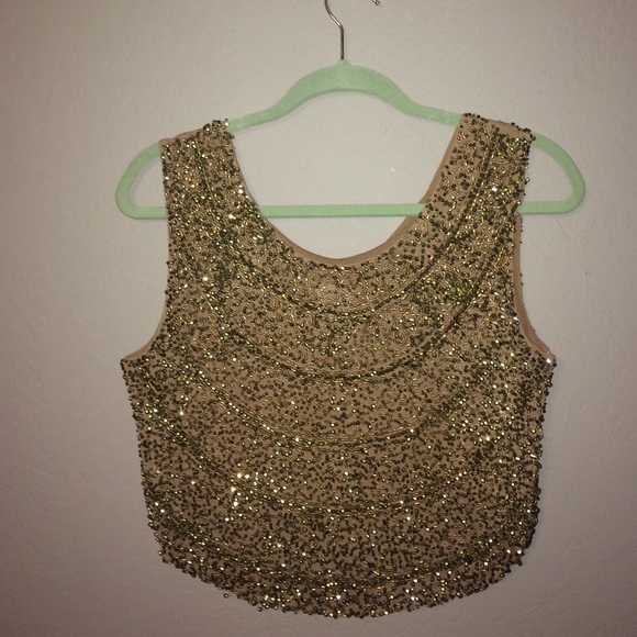 Foreign Exchange- beaded top