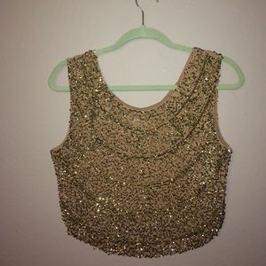 Foreign Exchange- beaded top