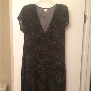 Morena black and brown floral dress