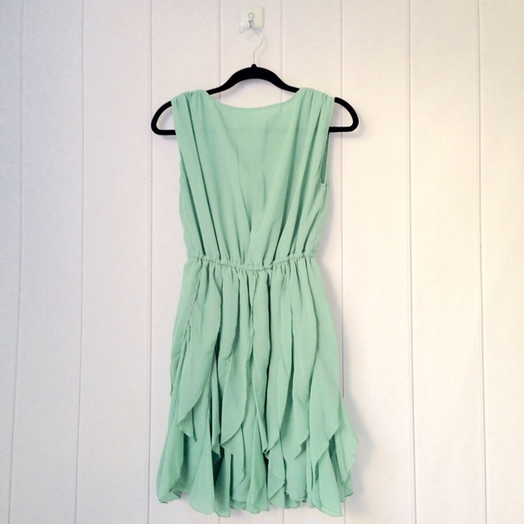 Mint Green Ruffled Dress - Picture 4 of 4