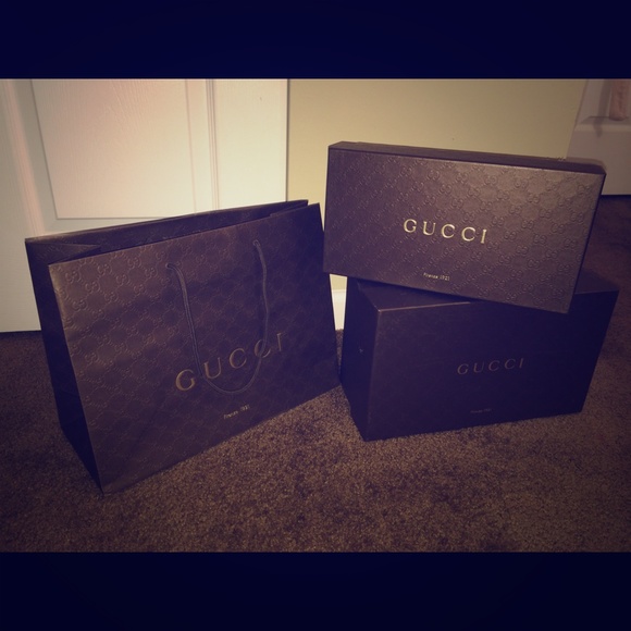 Gucci Shopping Bag & Shoe Box Bundle