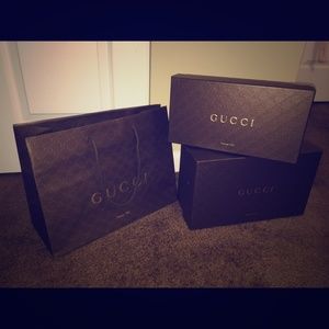 Gucci Shopping Bag & Shoe Box Bundle