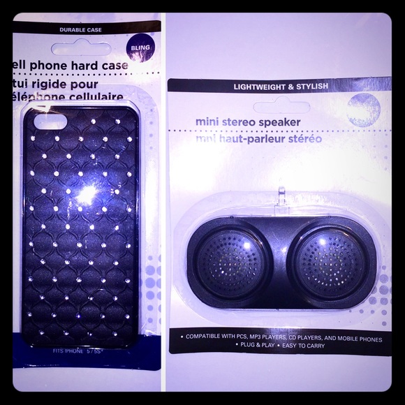 Black Diamond IPhone 5/5 S Cellphone Case+ Speaker