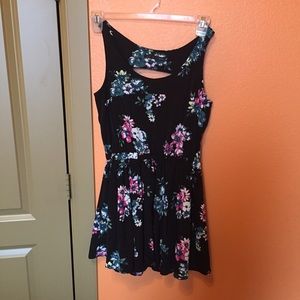 Black flower dress.