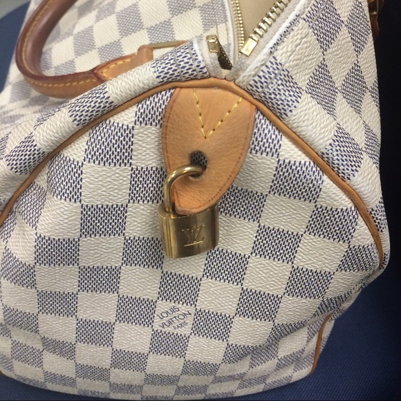 Louis Vuitton speedy 30 damier azul - Picture 4 of 7