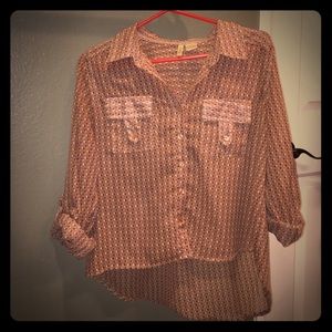 Tan high-low top