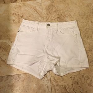 White high waisted shorts