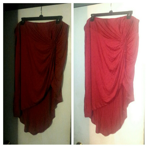 Side slit high low skirt