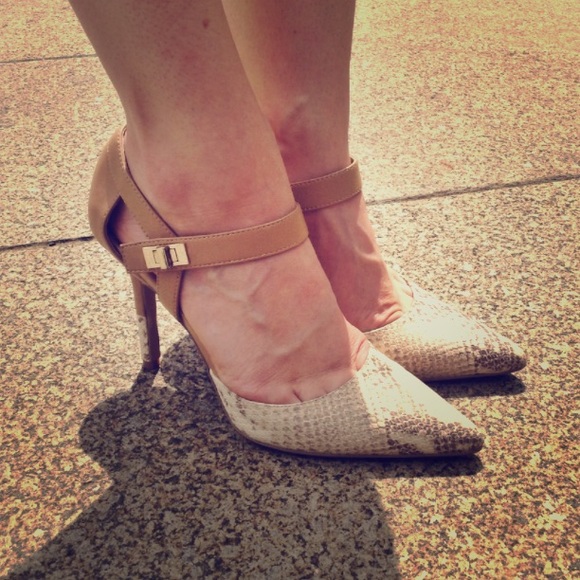 BCBGeneration snakeskin pumps