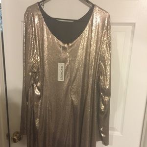 Kardashians Collection sparkly gold dress