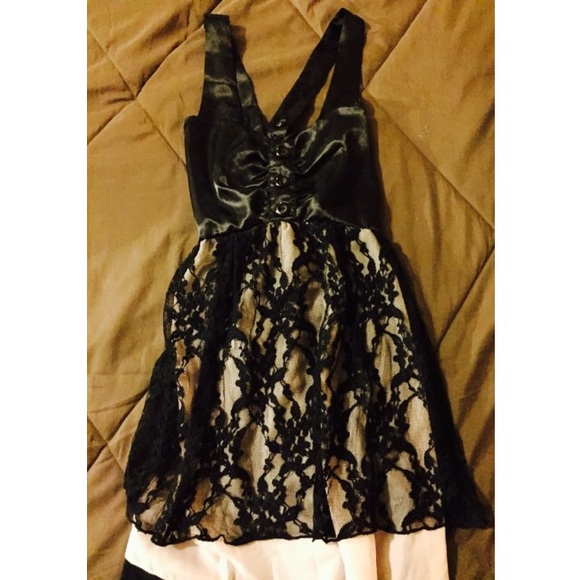 Black lace dress.