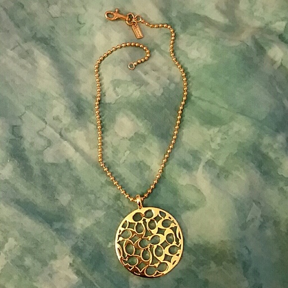 Gold coach Miranda necklace