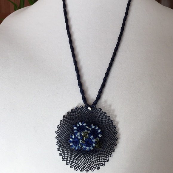 Necklace Hand Made with Silk Rope