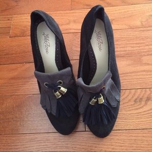 Lela Rose loafer style platform heels