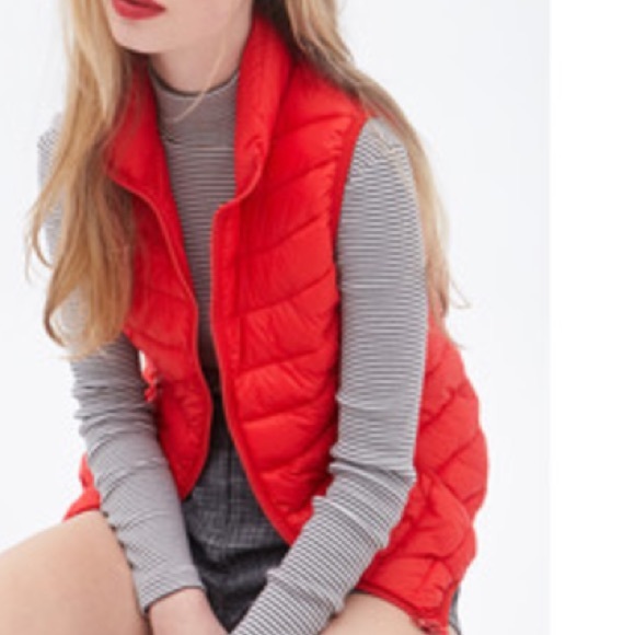 Red bubble vest